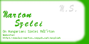 marton szelei business card